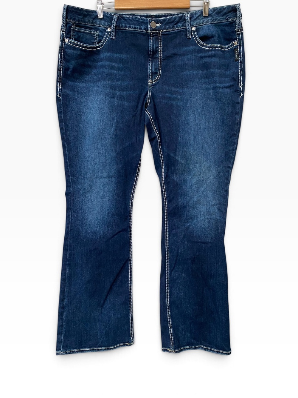 Silver Jeans Dark Blue Flare Jeans sz 24 L33 Plus 24W